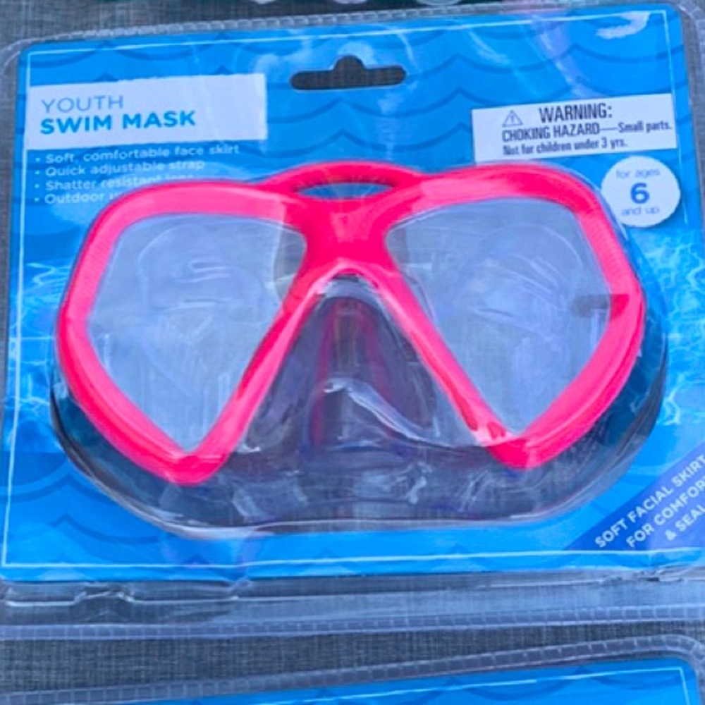 Pink Kids youth swim mask goggles